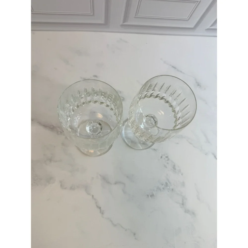 VTG PAIR (2) Schott Zwiesel Crystal Tango Pattern Fluted Wine Glass 6‎ 3/4